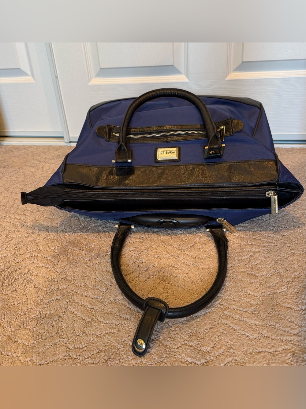 Kenneth Cole Reaction Blue and Black Wheeled Briefcase Underseat Carryon Bag - Picture 7 of 14